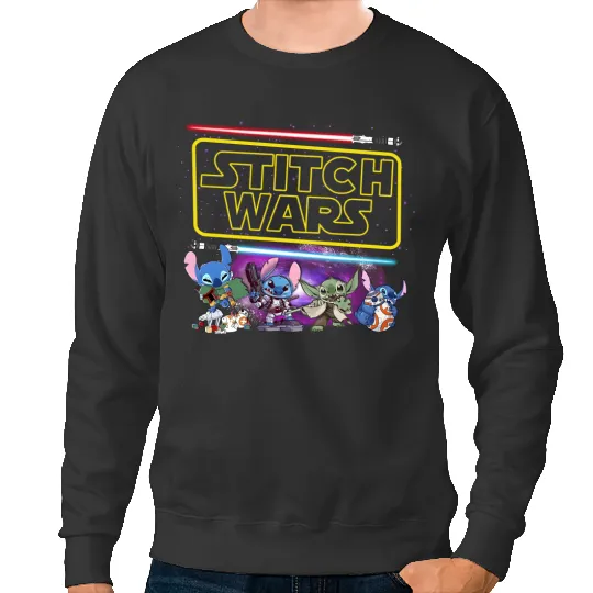 Stitch Wars Sweatshirts, Disney Star Wars Sweatshirts, Disney Stitch Sweatshirts, Stitch Galaxy Edge Sweatshirts