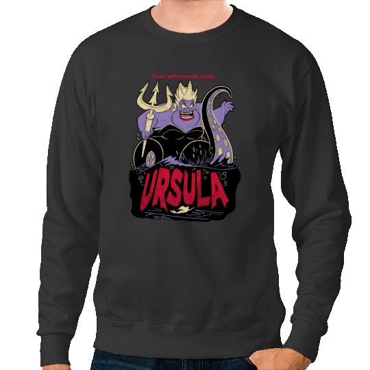 Retro 90s Disney The Little Mermaid Villains Ursula Potrait Graphic Sweatshirts