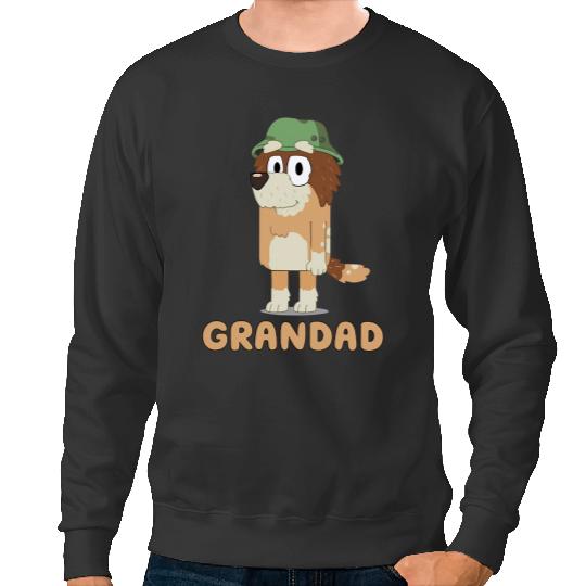 Custom BlueyDad Grandad Papa Grandfather Dog Family Disney Junior Matching Disney World Family Gift Sweatshirts