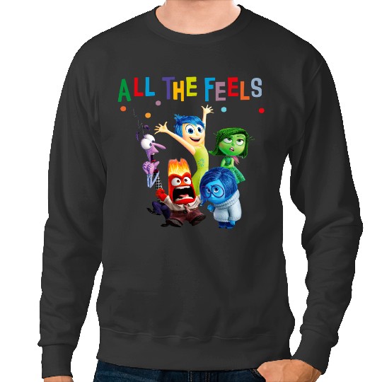 Inside Out Sweatshirts, Disney Inside Out Sweatshirts, All The Feels Sweatshirts, Disney Character Sweatshirts