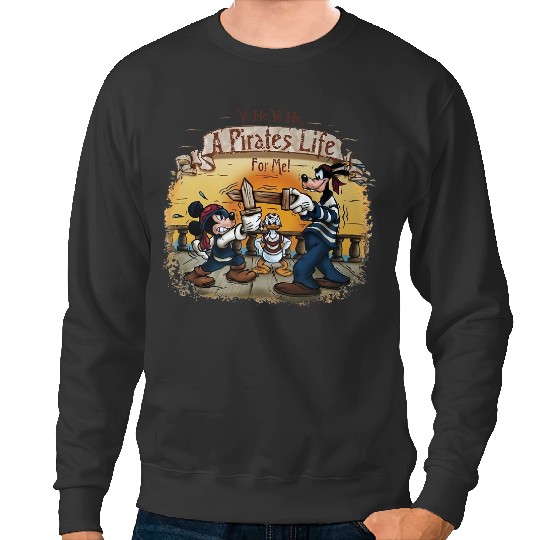 Disney Mickey, Goofy and Donald A Pirates Life Sweatshirts