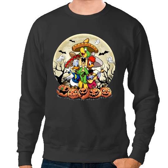 Retro Disney Three Caballeros Halloween Sweatshirts, WDW Halloween Party Matching Family Sweatshirts