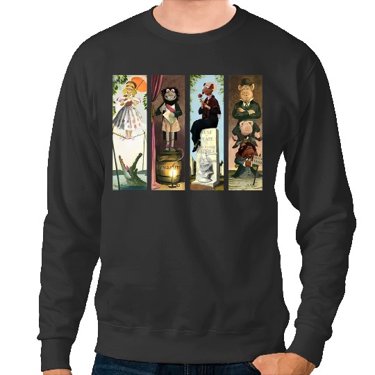 Disney The Muppets Haunted Mansion Halloween Retro Sweatshirts, Three Hitchhiking Ghosts Sweatshirts