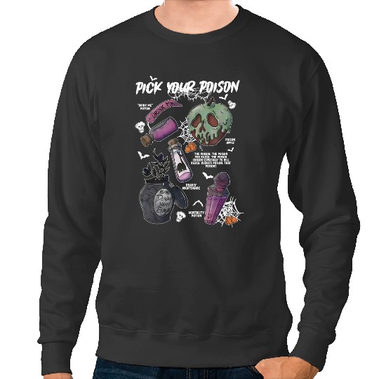 Vintage Disney Pick Your Poison  Sweatshirts, Disney Halloween Sweatshirts