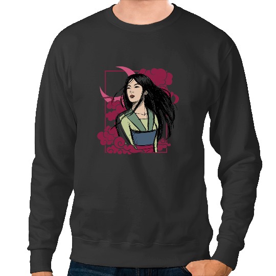 Disney Mulan Moon Portrait Front And Back Sweatshirts