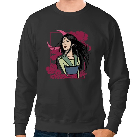 Disney Mulan Moon Portrait Front And Back Sweatshirts