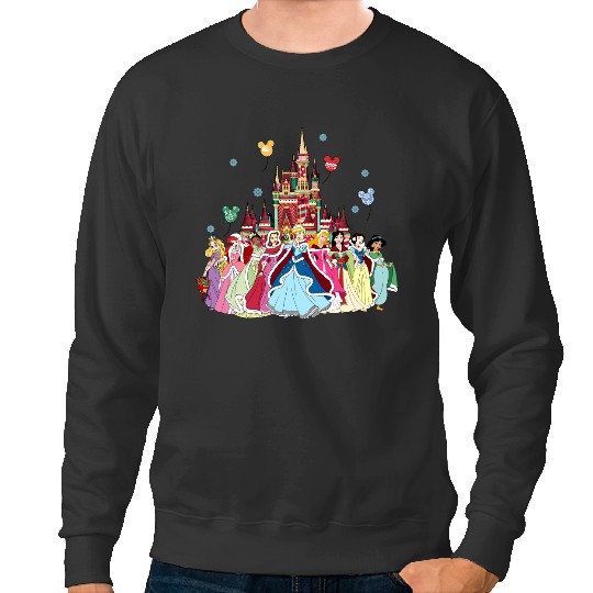 Disney Princess Christmas Sweatshirts, Princess Christmas Sweatshirts