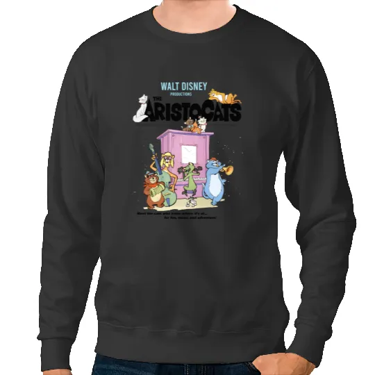 Disney The Aristocats Cats Playing Piano Retro Sweatshirts