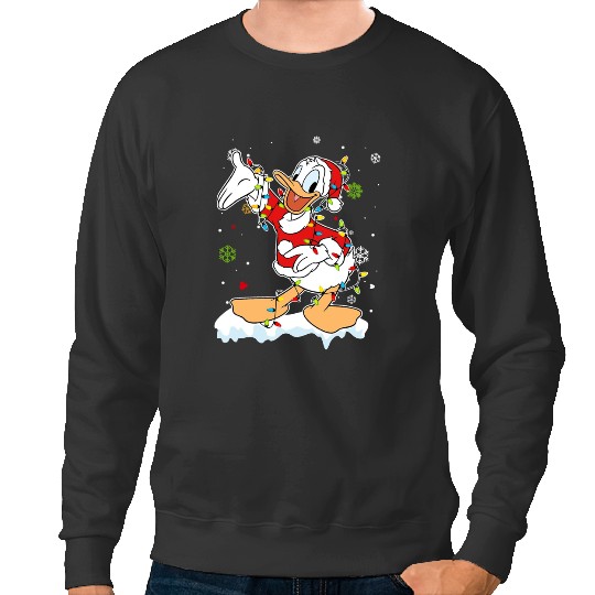Discover Disney Donald Duck Christmas Disney Snow Funny Merry Christmas Sweatshirts, Disneyland Matching Christmas Group Sweatshirts