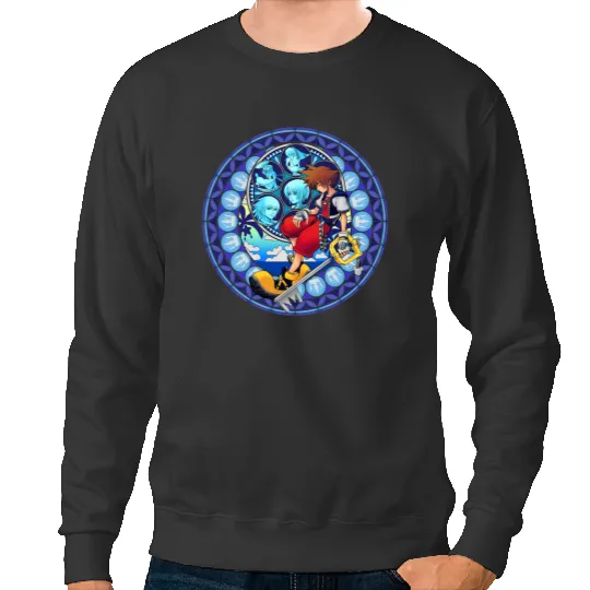 Disney Kingdom Hearts Sora Stained Glass Sweatshirts