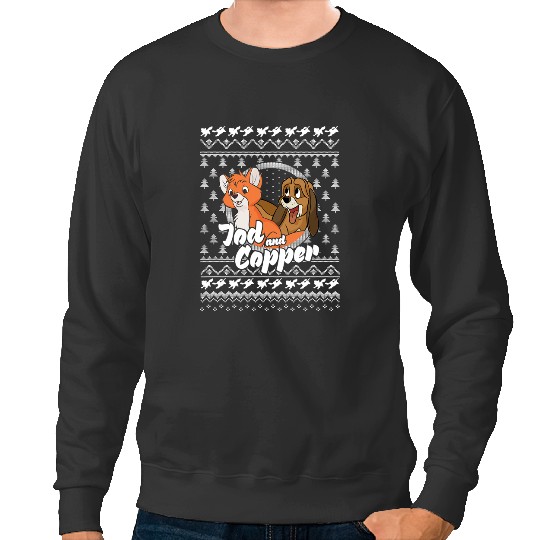 Disney The Fox and the Hound Christmas Tod And Copper Logo Sweatshirts