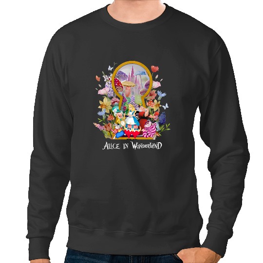 Discover Retro Alice In Wonderland Watercolor  Sweatshirts, Retro Disney Sweatshirts