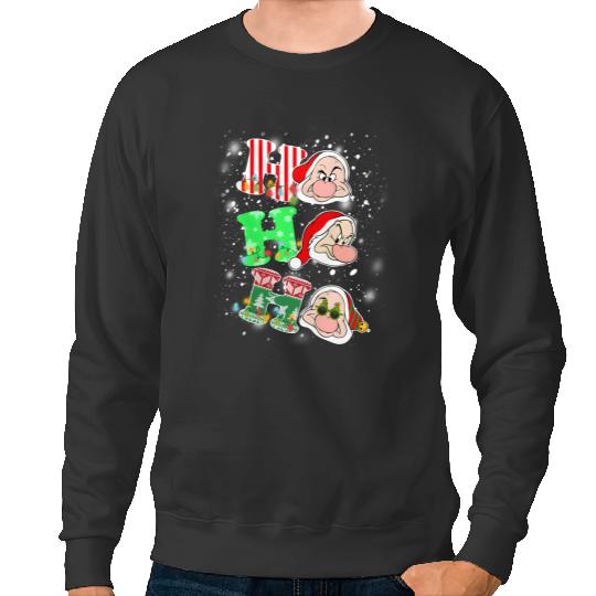 Ho Ho Ho Grumpy Dwarf Christmas Light Sweatshirts, Snow White and Seven Dwarfs Disneyland Sweatshirts