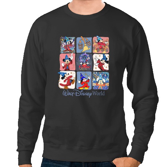 Disney Fantasia Sorcerer Mickey Sweatshirts, Disney Trip Family Sweatshirts, Mickey Magical Sweatshirts