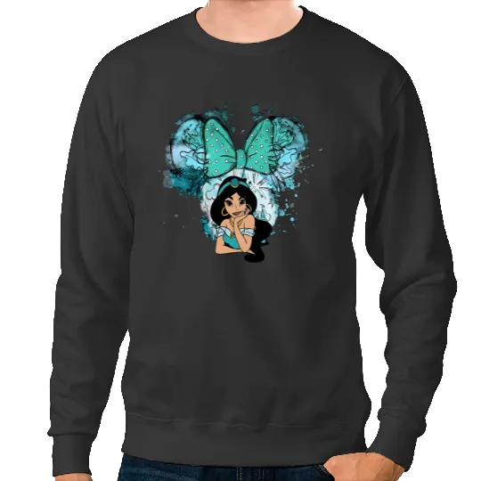 Discover Jasmine Disney Sweatshirts, Jasmine Watercolor Sweatshirts, Alladin Princess Sweatshirts