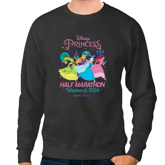 Rundisney Sweatshirts, Disney Princess Half Marathon Weekend 2024 Sweatshirts, Disney Marathon