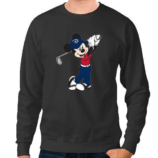 Mickey Golf Sweatshirts, Disney Unisex Sweatshirts, Disney Family Matching Sweatshirts