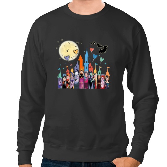 Disney Villains Sweatshirts, Maleficent Evil Queen Sweatshirts, Disney Castle Balloon Sweatshirts