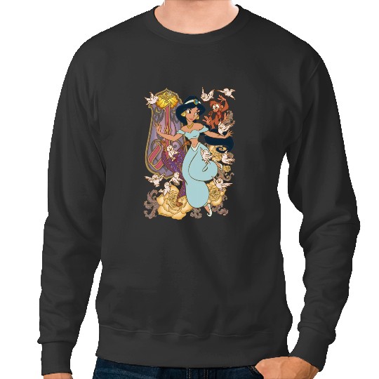Princess Jasmine Aladdin  Color Sweatshirts, Disney Sweatshirts