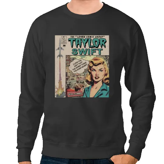 Discover Taylor Comic Sweatshirts, Vintage Comic Book Album Lover Taylor Eras Tour 2023 Graphic Sweatshirts