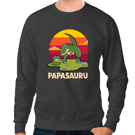 Dinosaur Dino Papa Dino Papasaurus Fathers Day Rex Sweatshirts