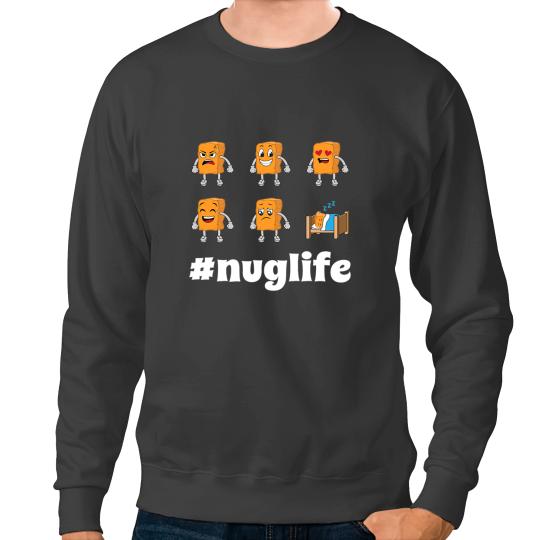 Chicken Poultry Funny Chicken Nugget Foodie Fast Food Lover Emoticon Nuggets Sweatshirts