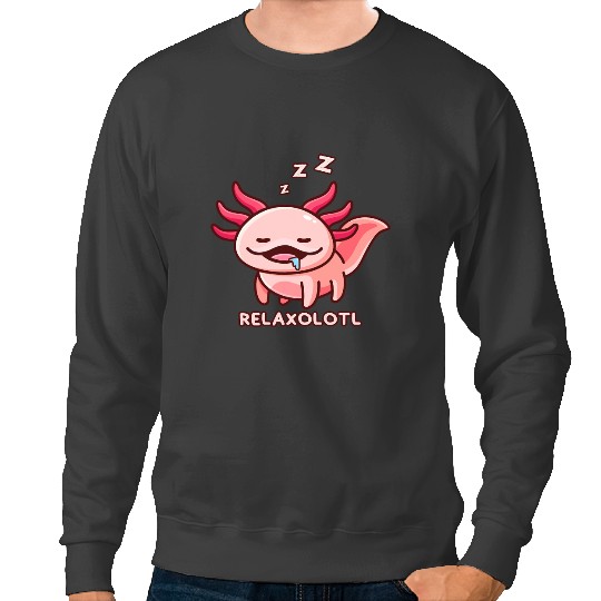 Axolotls Animals Adorable Amphibia Mexican Salamander RelAxolotls Axo Sweatshirts