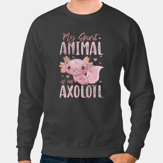 Axolotls Animals Spirit Animal Mexican Salamander Walking Fish Grunge Axo Sweatshirts
