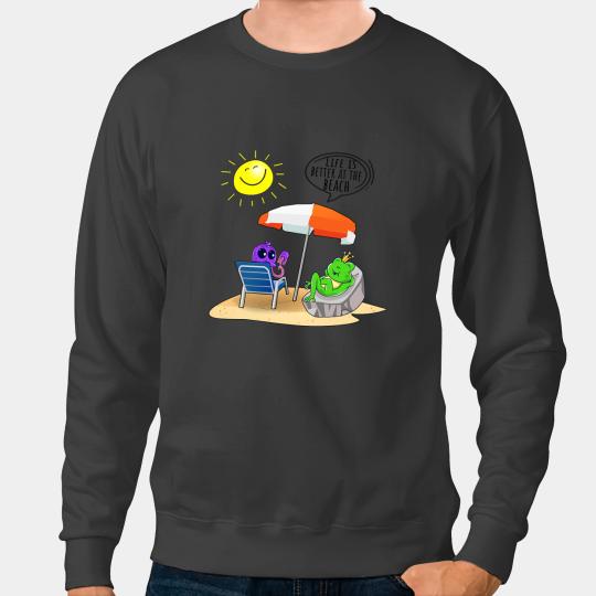 Frog Gift Jellyfish Meet Me At The Beach Meme Fun Frog At The Beach Sweatshirts