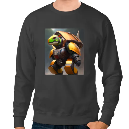 KV9 Turtle Armored Turtle Behemoth Robot Futuristic Robot Art Sweatshirts