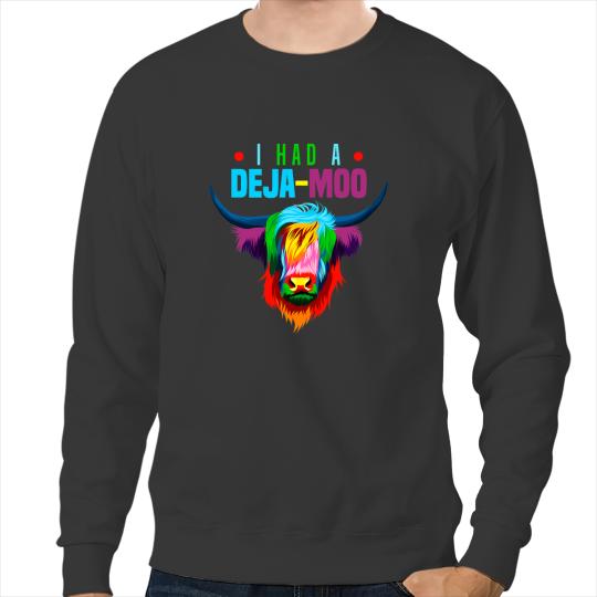 Cattle Cow Highland Cow DejaMoo Highland Cattle Society Sweatshirts