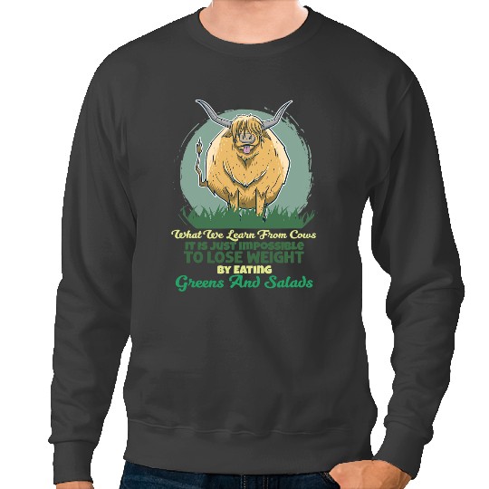Cattle Cow Farm Meat Lover Farmer Butcher Funny Scottish Highland Cow Sweatshirts