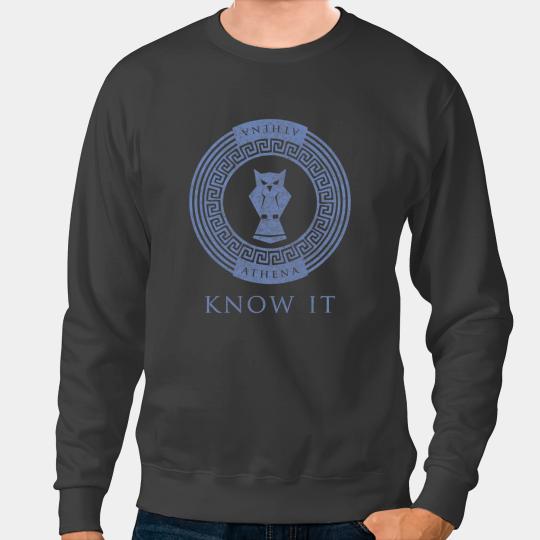 Cute Owl Greek Goddess T Athena Know It Owl God Wisdom Sweatshirts