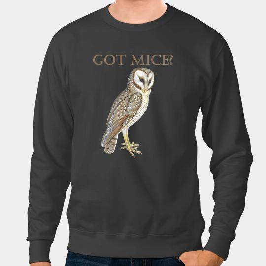 Cute Owl Got Mice Eastern Barn Owl Looking For Dinner Feathered Bird Sweatshirts