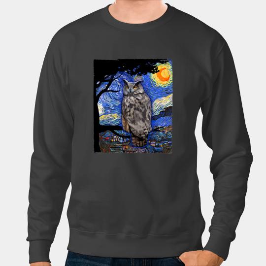 Cute Owl Starry Night Owl Tee Owl Gift Owl Sweatshirts