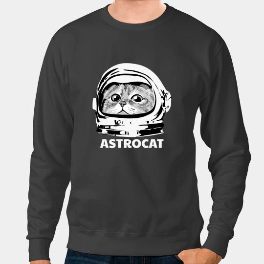Cat Paws And Cute Astrocat Cat Astronaut Suit Outer Space Cat Sweatshirts