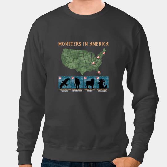 black cats Paws Monster in America East Coast Wampus Cat Skunk Apes Folklore Sweatshirts