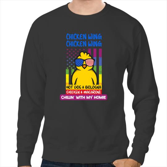 Chicken Poultry Cooked Chicken Wing Chicken Wing Hot Dog Bologna Macaroni 21 Sweatshirts