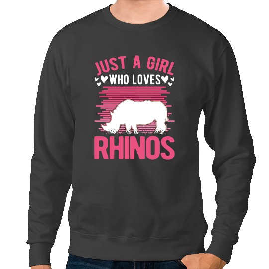 Rhino Gift Just a girl who loves Rhinos 21 Sweatshirts