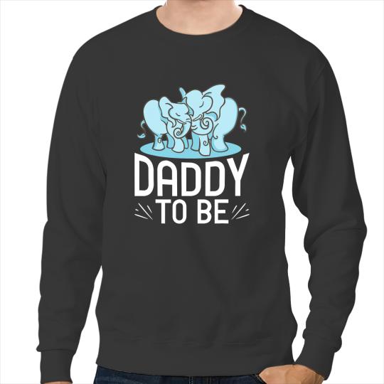 Elephants Lover Daddy To Be Dad And Baby Elephant Baby Shower Pregnancy Soon Sweatshirts