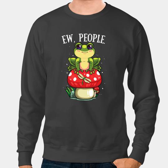 Frog Gift Ew People Cottagecore Frog Cottagecore Aesthetic Mushroom 1 Sweatshirts