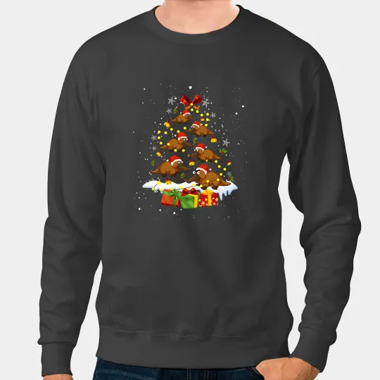 Platypus Gift xmass christmas tree clothing Sweatshirts