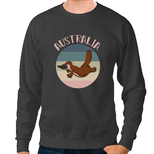 Platypus Gift Retro Platypuses Animal Lover Zoo Animal Aussie Australia Sweatshirts