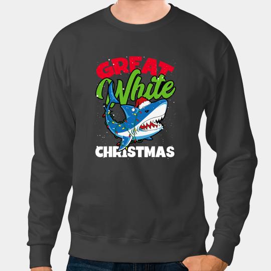 Ocean Shark Lover Great White Christmas 2Shark Lover Funny Sea Animals Sweatshirts