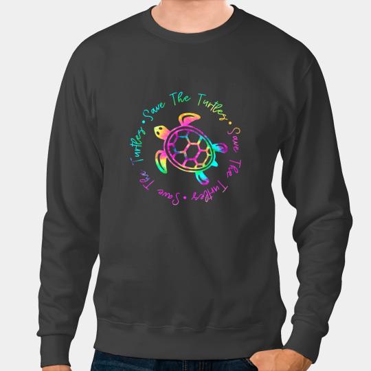 KV9 Turtle Save The Turtles Tie Dye Sea Turtle Save Earth Ocean Planet Sweatshirts