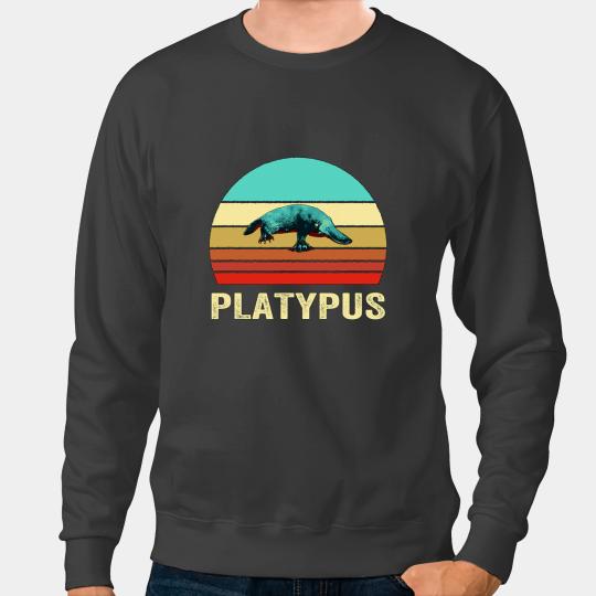 Platypus Gift vintages Retro Style Sunset Sweatshirts