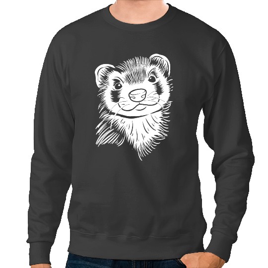 Ferret Gift Cute Weasel Animal Furry Ferret Sweatshirts