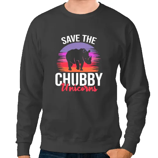 Rhino Gift Save The Chubby Unicornss Rhino Rhinoceros Men Women 1 Sweatshirts