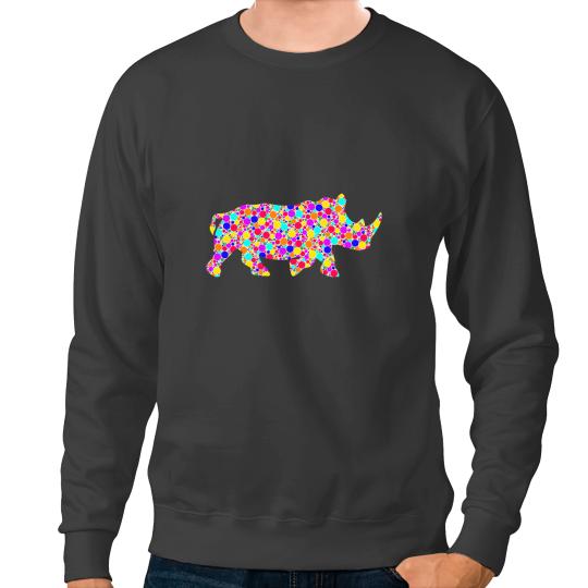 Rhino Gift International Dot Day Colorful Dotted Rhino Sweatshirts