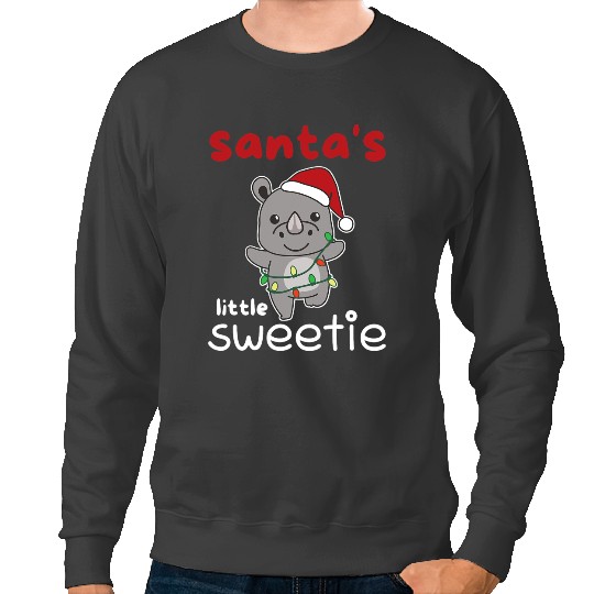 Rhino Gift Santas Little Sweetie Rhinos Christmas Sweatshirts